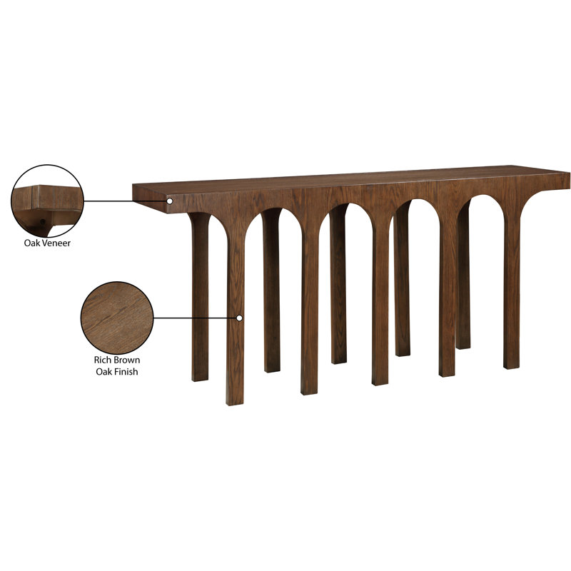 Brint 70'' Solid Wood Console Table, Brown
