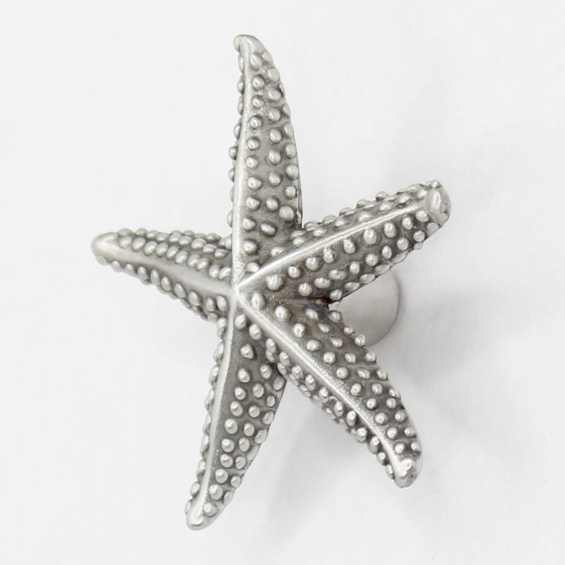 2" Starfish Small Knob, Brushed Nickel, 2" L x 2" W, 2