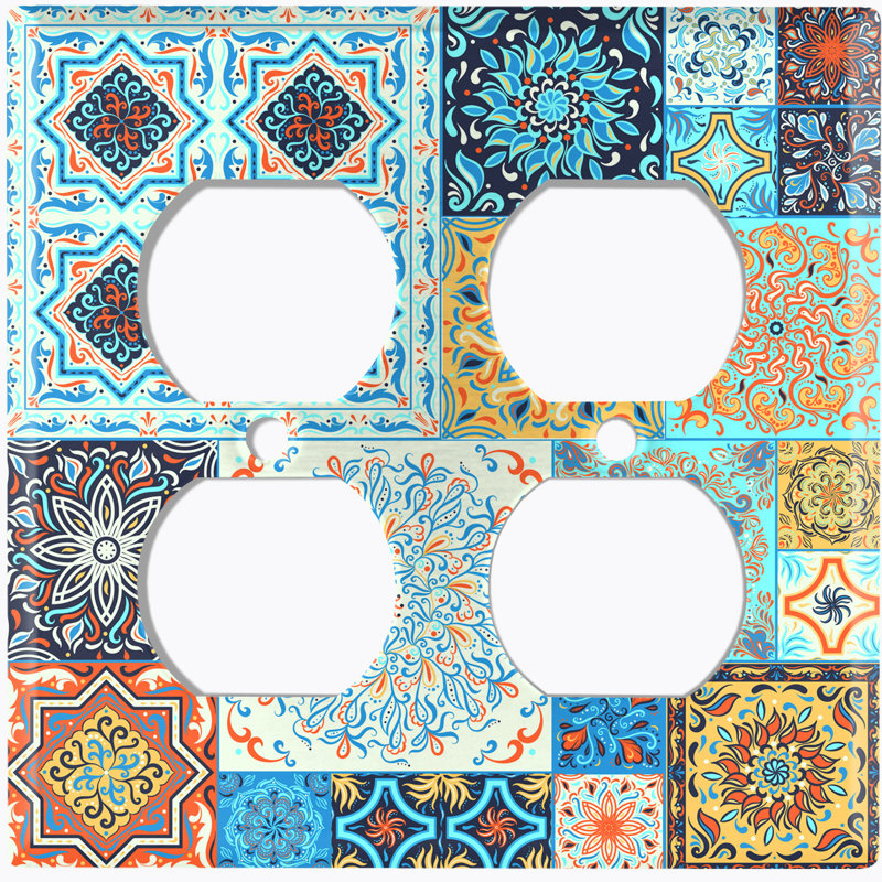 Patterned Duplex Outlet Standard Wall Plate