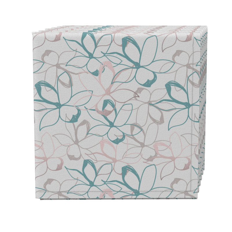 Cotton Twill Abstract Square Napkin