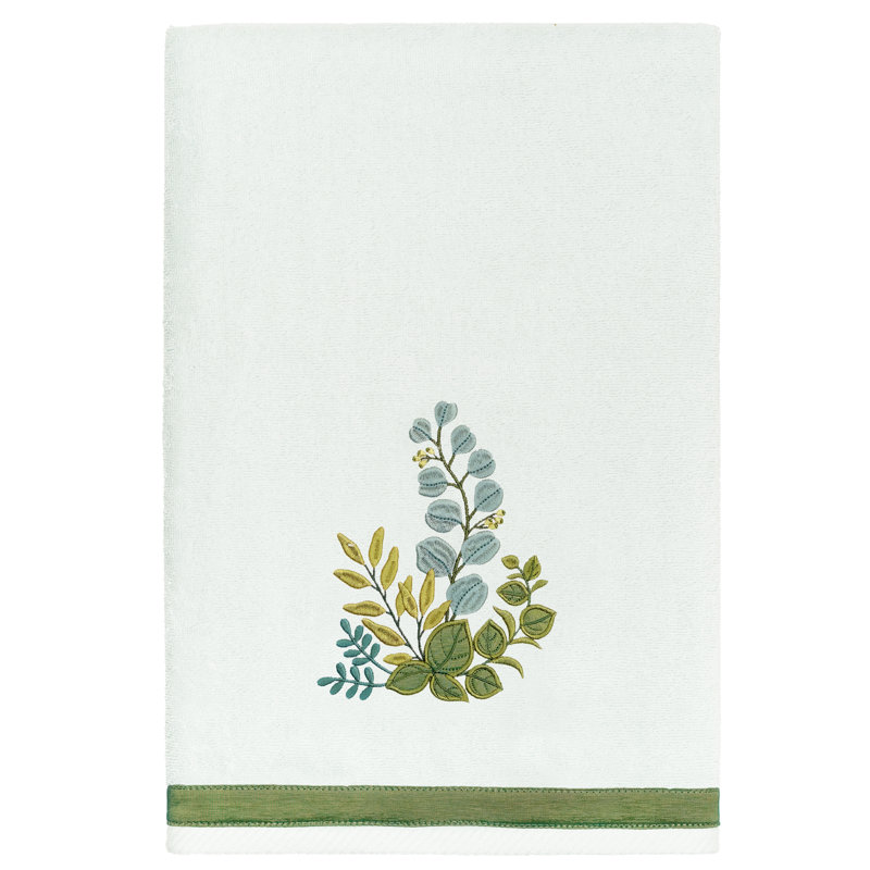 Serviette de bain en coton Botanica, Turquoise