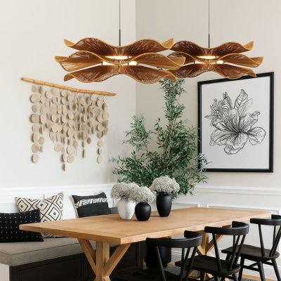 Jaehne 24" LED Pendant in Latte Rope with Latte Rope
