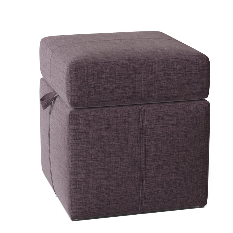 Preesall Upholstered Ottoman, Marlow Plum