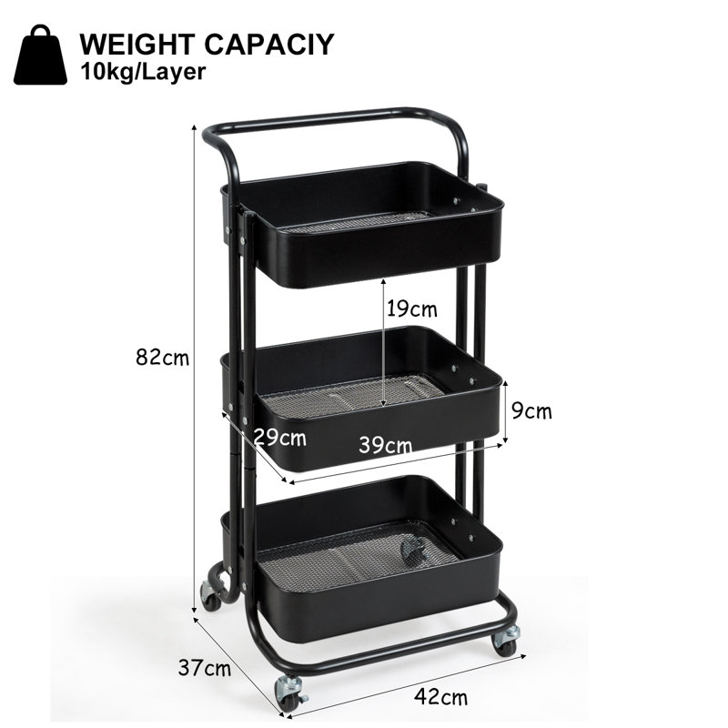 Shaly 82 cm H x 42 cm W Utility Cart