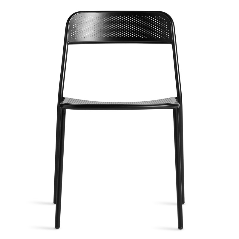Trim Outdoor Dining Side Chair, Black