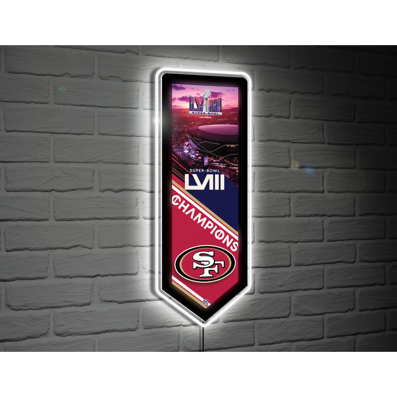 San Francisco 49ers Glazelite Pennant, SB58 Champions