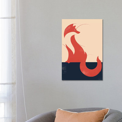 The Fox 1 Piece Wrapped Canvas Painting