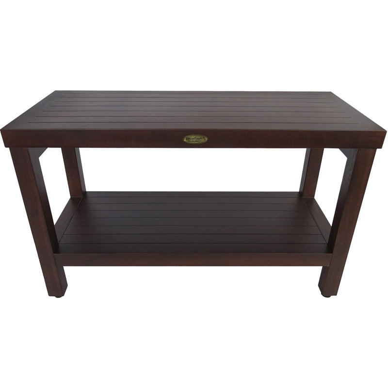 Ripley 13'' W Teak Shower Bench, 18" H x 30" W x 14" D