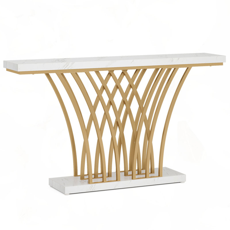 59" Gold Console Table