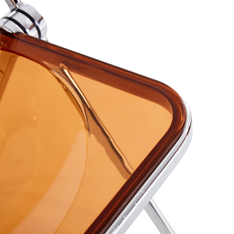 Eargle RUBY, chaise pliante transparente en plastique transparent, siège de salon ZDYhong4, Jaune