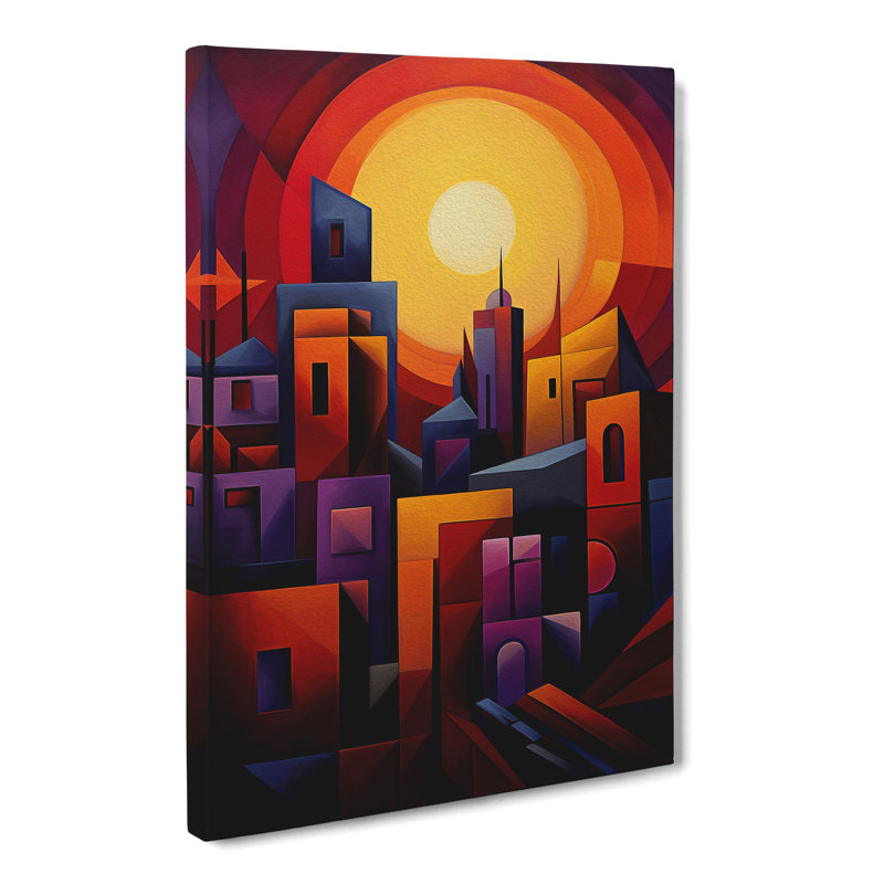 Sunset Cubism - Print, 50cm H x 35cm W x 3cm D