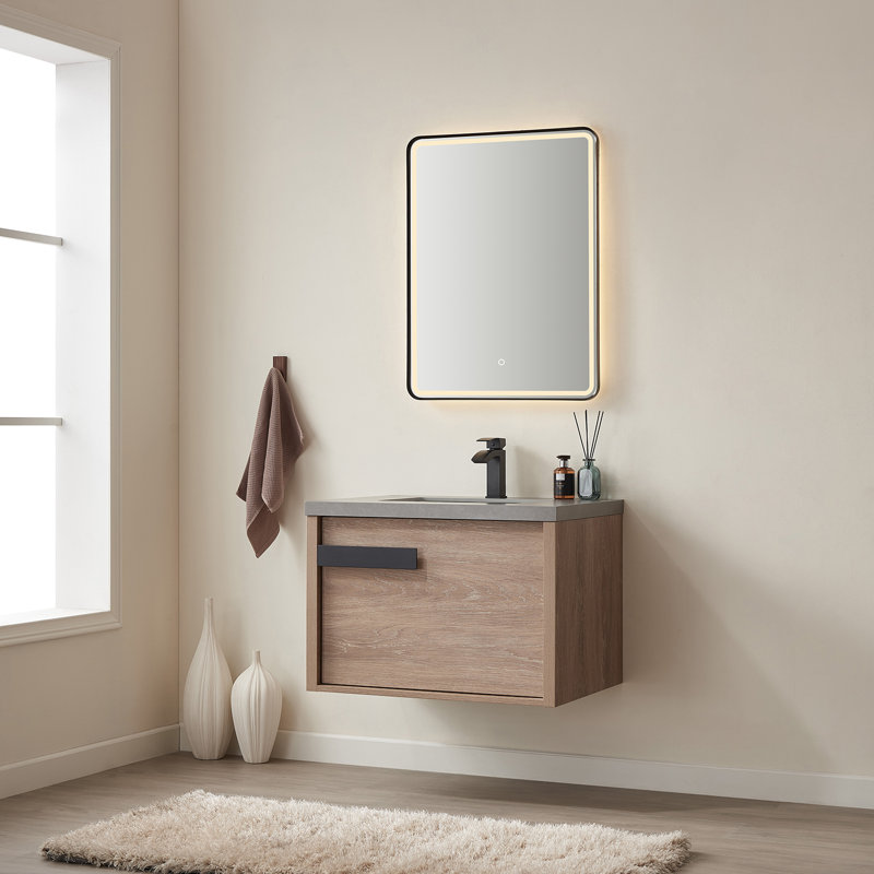 Ensemble de meuble-lavabo simple 30 po avec miroir Breckan