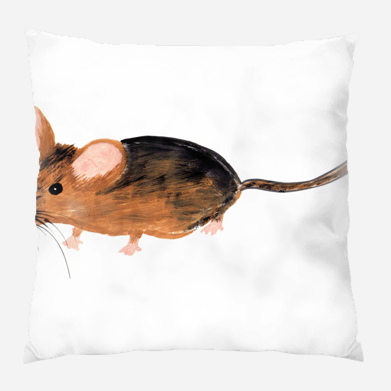 Coussin de souris jeté Talamantez, Microsuède, Intérieur