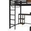 Twin XL Loft Bed with Desk Storage and Noise-Free Design-125527719