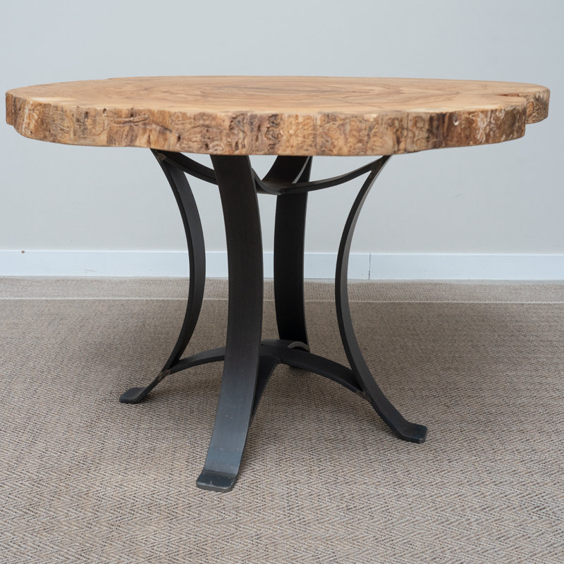 46" Live Edge Ash Round Cafe Table