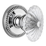 Grandeur Newport Rosette Single Dummy with Burgundy Crystal Door Knob