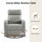 Siru 30.3'' Faux Leather Swivel Reclier Chair-784211016