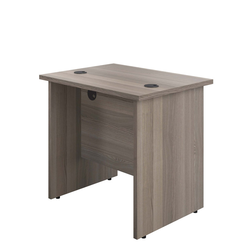 Buariki Desk Shell, Grey Oak, 73cm H x 80cm W x 60cm D