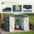 Outdoor Storage Shed 10X10 Ft, Utility Metal Tool Storage With Lockable Doors And Updated Frame Structure, Large Metal Garden Shed For Backyard, Patio Lawn, Black-121499159-121499161