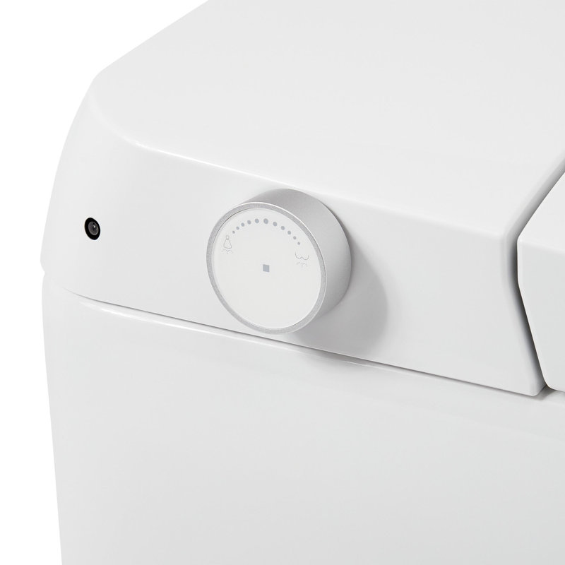 Vela Plus White One Piece Elongated Toilet with Bidet Seat