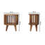 Izora 36cm W Solid Wood Bedside Table