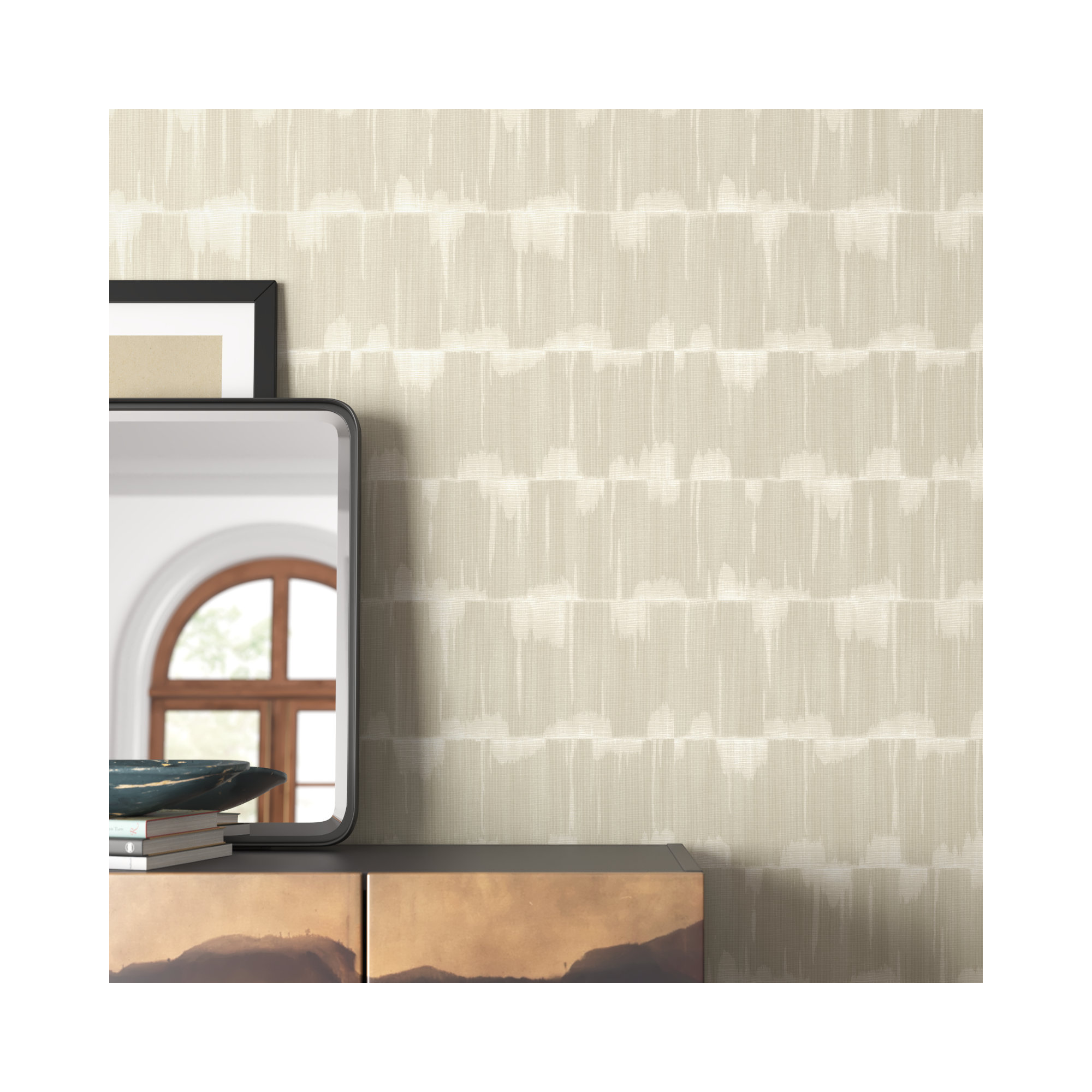 Evelia Peel & Stick Abstract Wallpaper, Neutral