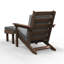 Chaise Adirondack en polyéthylène haute densité avec coussins et repose-pieds -846022717