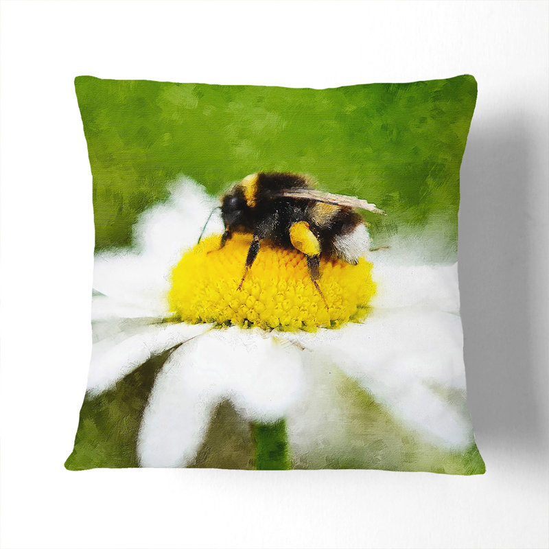 Bee Collecting Pollen Vol.2 Painting Scatter Cushion, 55cm H x 55cm W x 20cm D