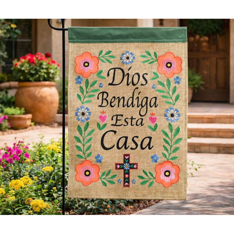 Drapeau de jardin Dios Bendiga Esta Casa