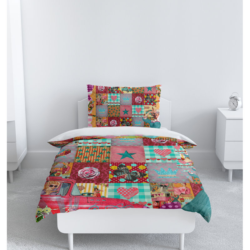 Modern & Contemporary Polyester Duvet Cover, Queen Duvet Cover + 2 Queen Shams