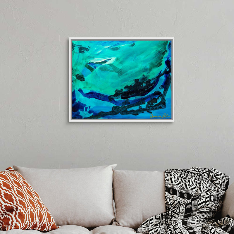 "Attrapé The Wave" par Amira Rahim, reproduction d’art sur toile, Toile blanche encadrée, H 26 po x l 32 po x P 1,75 po