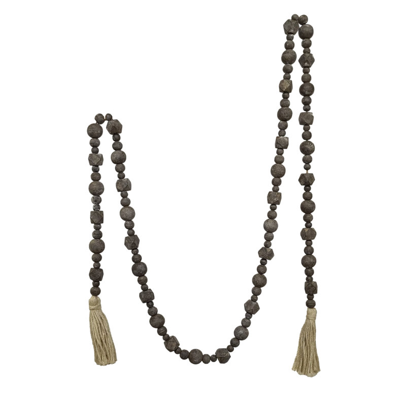 Boho Bead Garland-Smoke, Smoke