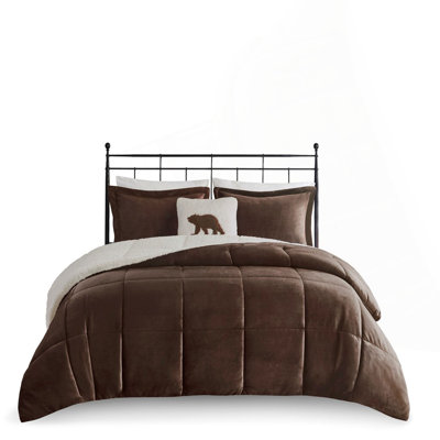 Plush To Sherpa Down Alternative Comforter Set