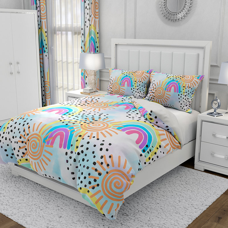 Bedding Sets Polyester Twill Abstract Duvet Cover, Queen Duvet Cover + 2 Pillow Cases