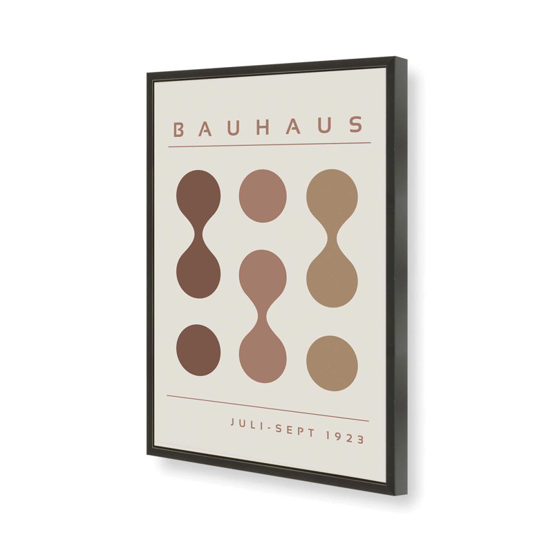 Brun Bauhaus Flow I, impression , H 17 po x l 13 po, Noir satiné