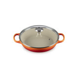 Le Creuset Enameled Cast Iron Signature Round Braiser With Glass Lid, 2.25 Qt., Olive