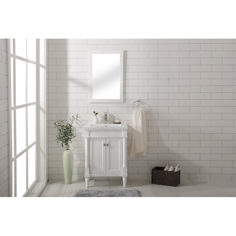Ensemble de meuble-lavabo simple 24 po Jaida, Blanc