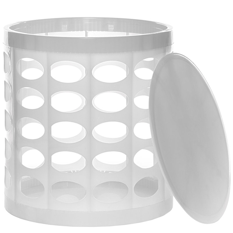 Upholstered Ottoman, White