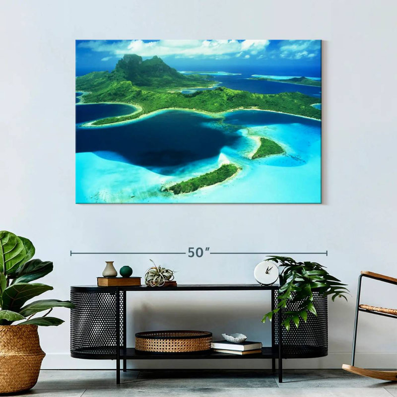 Gillard Bora Bora From Above, 32" H x 48" W