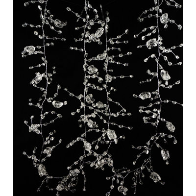 Guirlande fantaisie en cristal argenté 6 pi