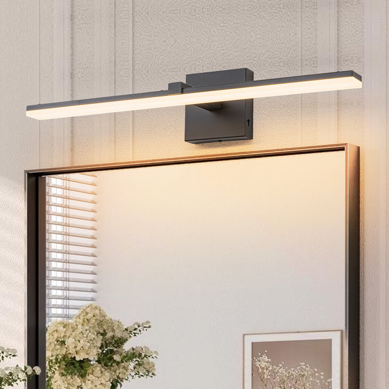 1-light Dimmable Led Bath Bar Vanity Light, Black