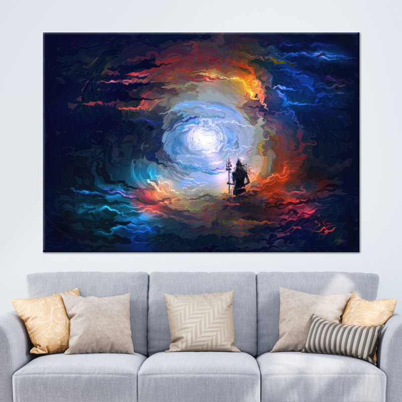 Personalized Modern Lord Canvas Gift As Abstract Wall Hangings For Halloween Decor And Gift In Hinduism Print, Does Not Apply