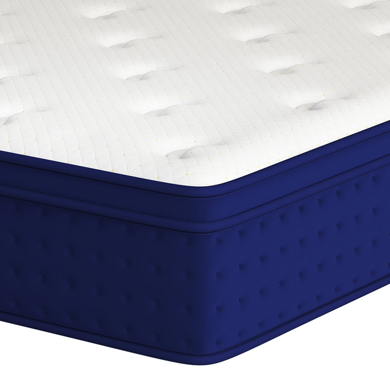 Modern Mattress With Gel Memory Foam Euro Top Cool Hybrid Individual Pocket Spring With Edge Support, Full / Double