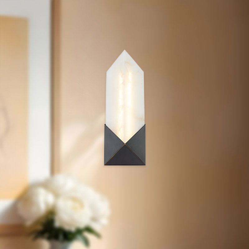 Caesar 1 - Light LED Bath Sconce, Urban Bronze/Alabaster