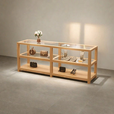 Atmospheric minimalist center island cabinet