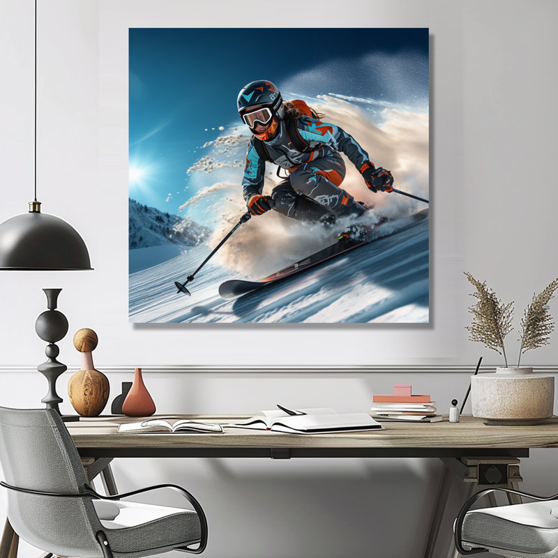 «Downing the Mountain in Speed And Style I», impression d'art mural, Toile tendue, H 16 po x l 16 po x P 1 po