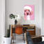 « caniche on rose » par kirstin en bois, impression sur toile-73561512-73561510-73561511