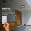 Motion Sensor Outdoor Ceiling Light - Industrial Style, Flush Mount, Dual Box Frame With Water Ripple Glass Design -Time And Sensitivity Adjustable