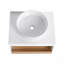 Meuble-lavabo flottant avec lavabo vasque rond blanc brillant, conception murale avec rangement ouvert, moderne et peu encombrant-1315194428-1315194560
