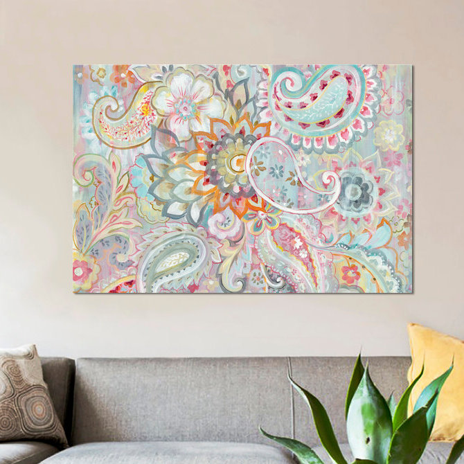 «Boho japonais» par Danhui Nai, impression sur toile tendue, H 8 po x l 12 po x P 0,75 po, Toile tendue, Pas de tapis